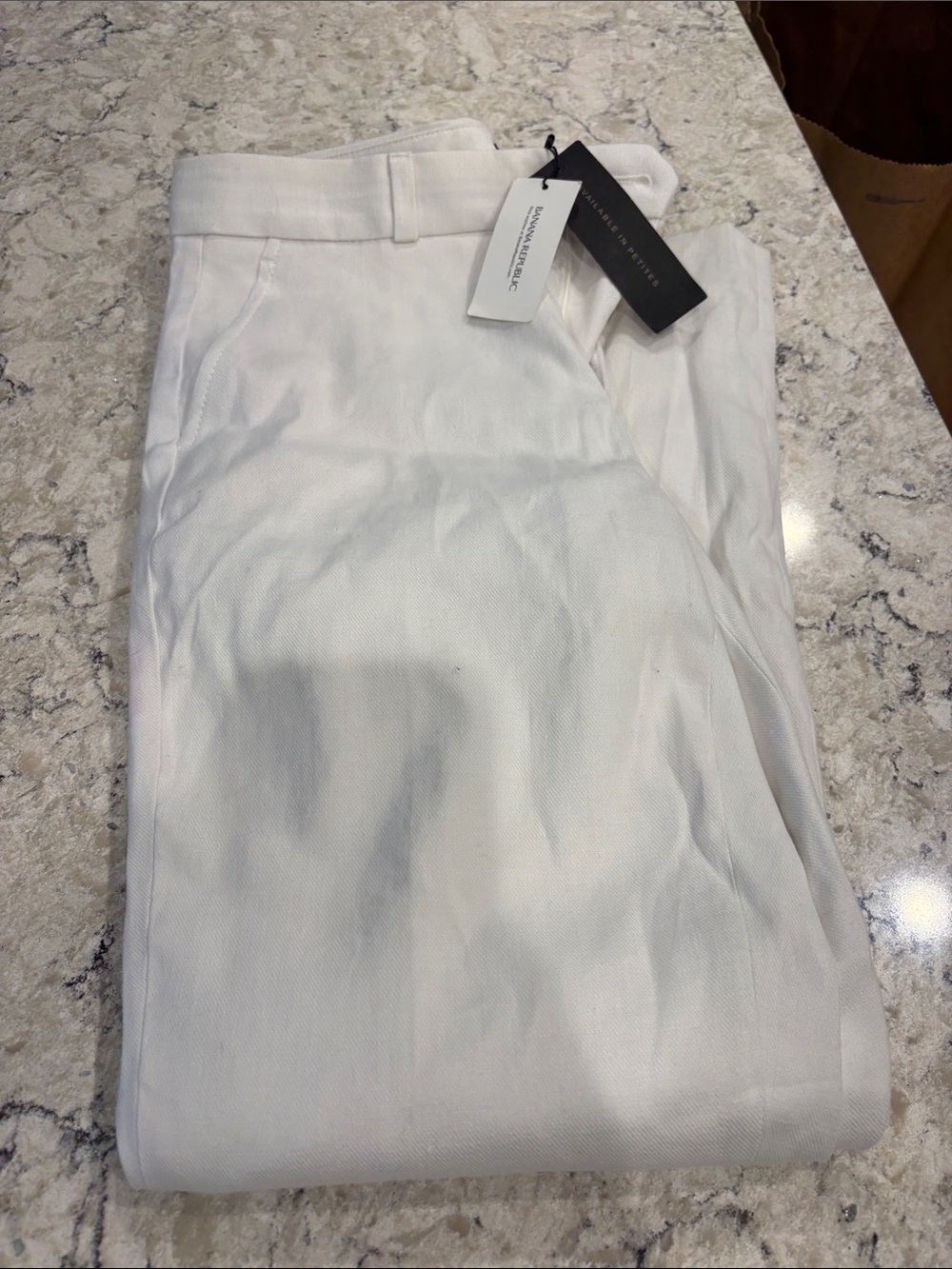 Banana Republic White Cropped Women's Pants